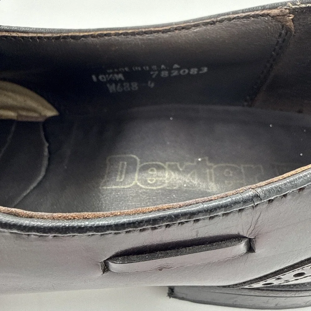 Dexter Mens 10.5 Burgundy Leather‎ Tassel Loafer Shoes Wingtip Brogue Design